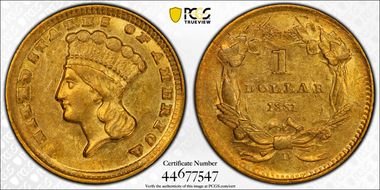 1861-D G$1 MS61