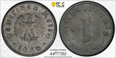 1946-F Pfg J-373b AU58