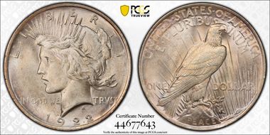 1922 $1 MS62