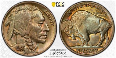 1938-D 5C Buffalo AU58+