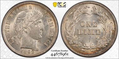 1892 10C MS62