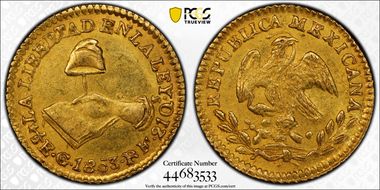 1853-Go PF 1/2 Esc MS63