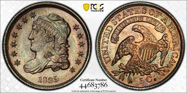 1835 H10C Small Date, Small 5C MS66+