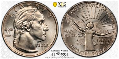 2022-P 25C Maya Angelou MS66