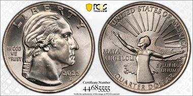 2022-D 25C Maya Angelou MS66