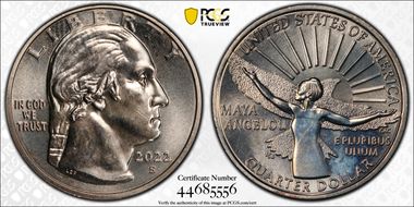 2022-S 25C Maya Angelou MS65