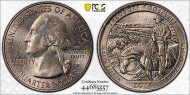 2016-D 25C Theodore Roosevelt NP AU55