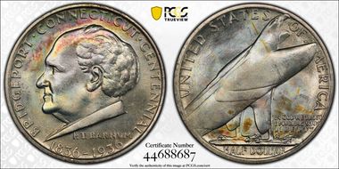 1936 50C Bridgeport MS66+