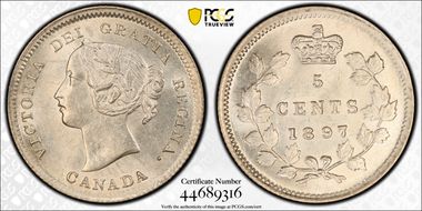 1897 5C Wide 8 MS63