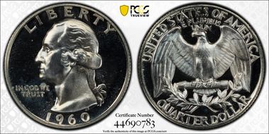 1960 25C PR67CAM