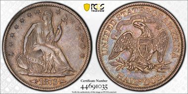 1873-S 50C Arrows XF45