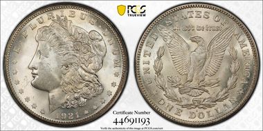 1921-S $1 VAM 1B-6, Thorn Head MS64