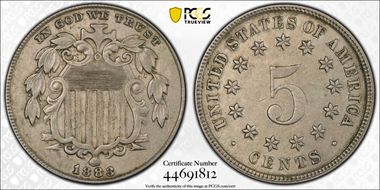 1883 5C Shield AU50