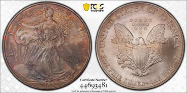 2005 $1 Silver Eagle MS66