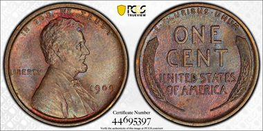 1909 1C Lincoln MS64BN