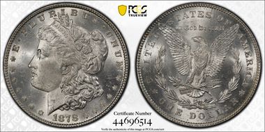 1878 7/8TF $1 Weak MS63