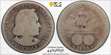 1893 50C Columbian AG3