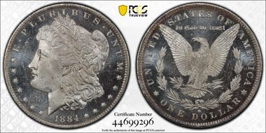 1884-O $1 MS64+ DMPL