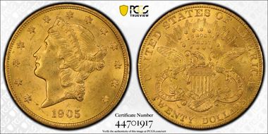 1905 $20 MS62