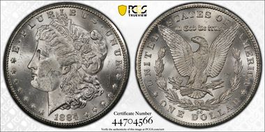 1884-CC $1 MS62