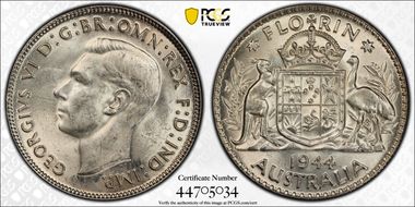 1944(m) Florin KM-40  Ag MS63