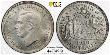 1939(m) Florin KM-40  Ag MS64