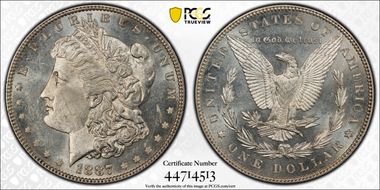 1887 $1 MS62PL