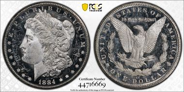 1884-CC $1 MS62DMPL