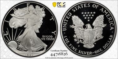 1987-S $1 Silver Eagle PR68DCAM