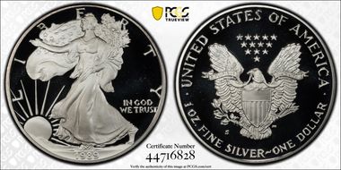 1989-S $1 Silver Eagle PR69DCAM