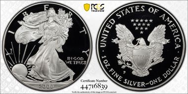 2000-P $1 Silver Eagle PR69DCAM