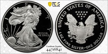 2002-W $1 Silver Eagle PR70DCAM