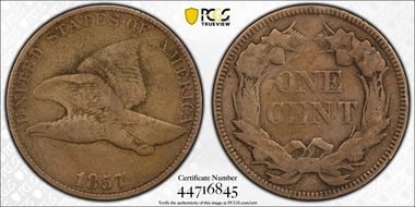 1857 1C Flying Eagle VG10