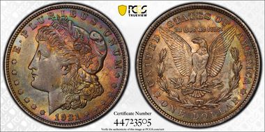 1921 $1 Morgan MS62
