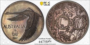 1967 $1 X-M2 Reeded Edge MS65