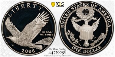 2008-P $1 Bald Eagle PR69DCAM