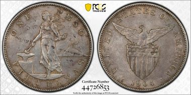 1904-S Peso AU53