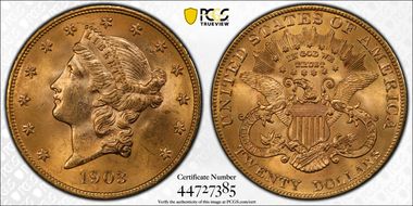 1903 $20 MS64+