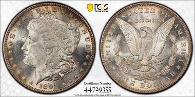 1891-CC $1 MS62