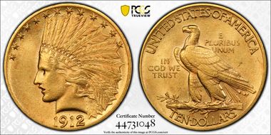 1912 $10 AU58