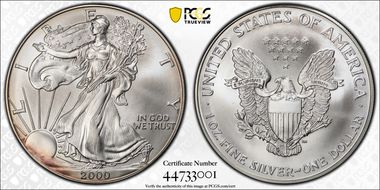 2000 $1 Millennium Set MS69