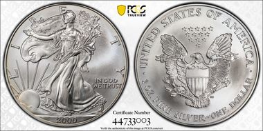 2000 $1 Millennium Set MS69