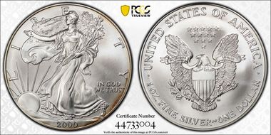 2000 $1 Millennium Set MS68