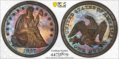 1847 $1 MS64