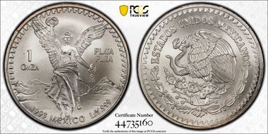 1993-Mo Onza Libertad Ag MS67