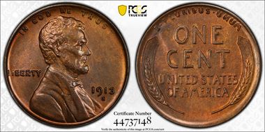 1913-S 1C MS64BN