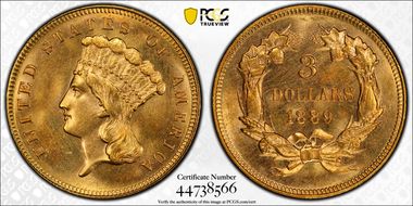 1889 $3 MS65+