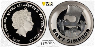 2022-P $2 Bart Simpson High Relief PR69DCAM
