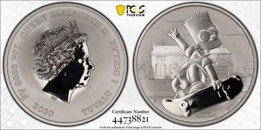 2020-P $1 Bart Simpson MS69
