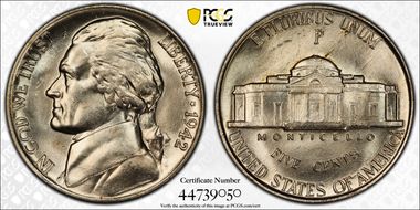 1942-P 5C Silver MS65